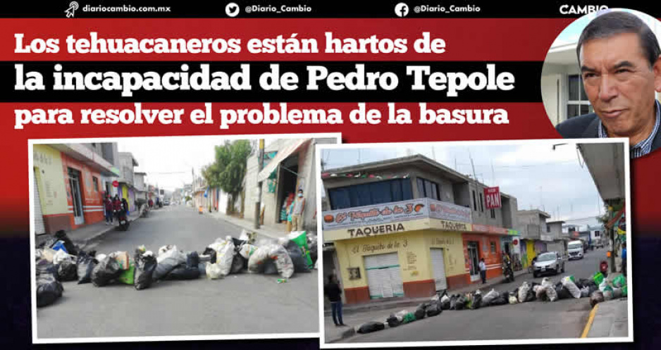 Rebelión en Tehuacán: bloquean calles con bolsas de basura para exigir que el camión se las lleve