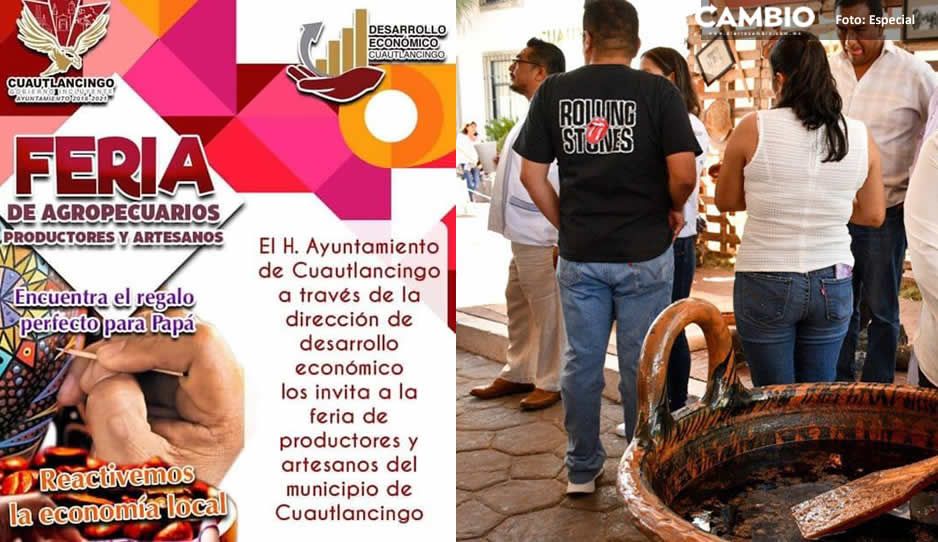 Cuautlancingo realizará nueva feria de artesanos y productores el próximo 20 y 21 de junio