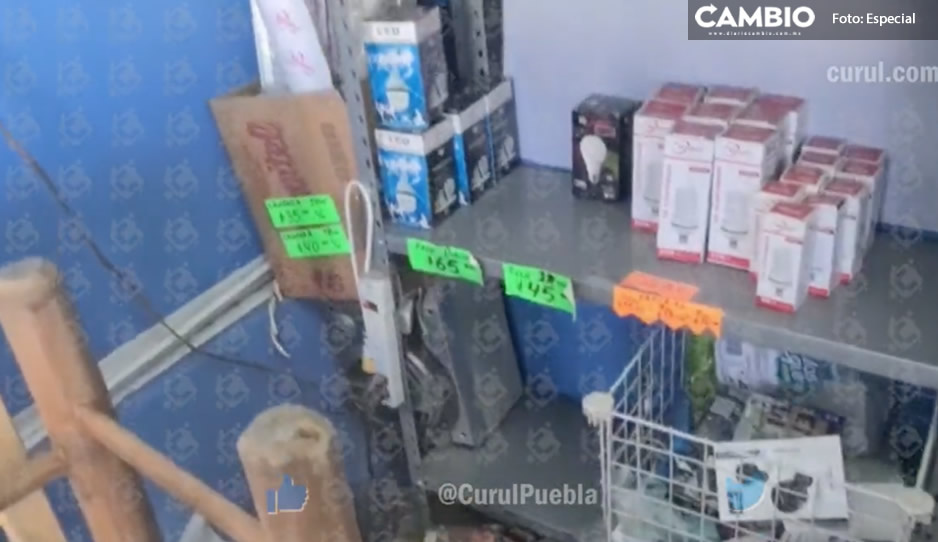 Roban 40 mil pesos de mercancía a negocio de electrónica frente a baños Villa Frontera (VIDEO)