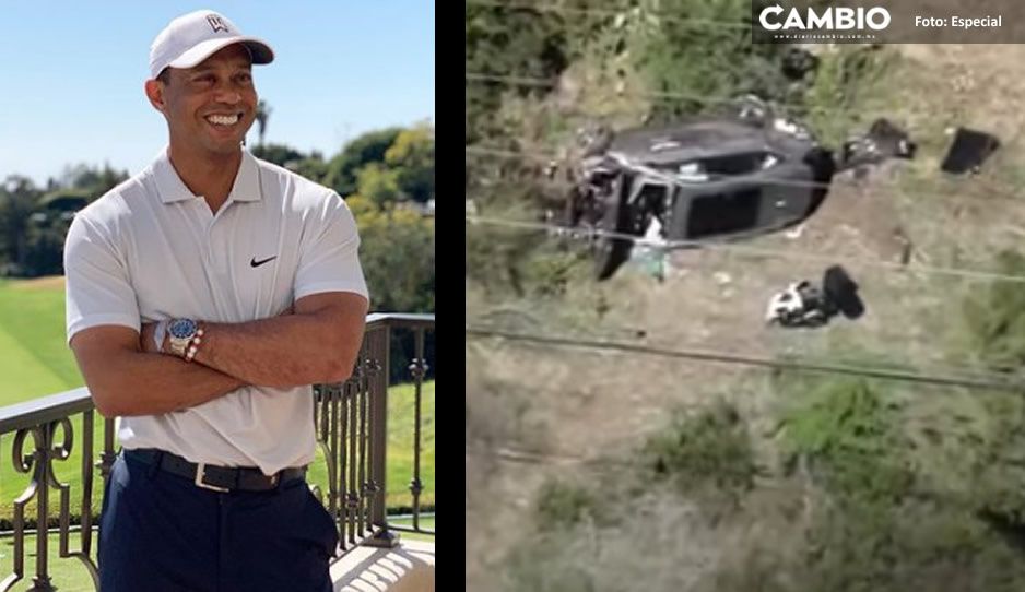 ¡Terrible accidente! Tiger Woods se vuelca en Los Ángeles y está grave en el hospital (VIDEO)