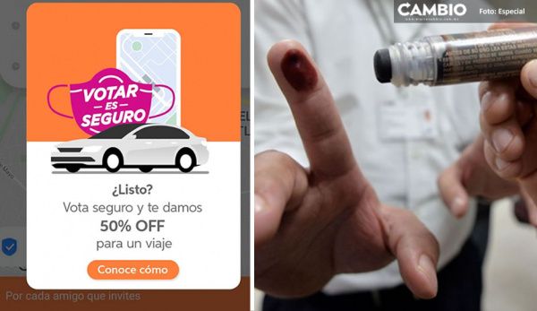 Didi premia a quienes voten; regalará cupones del 50 por ciento de descuento  
