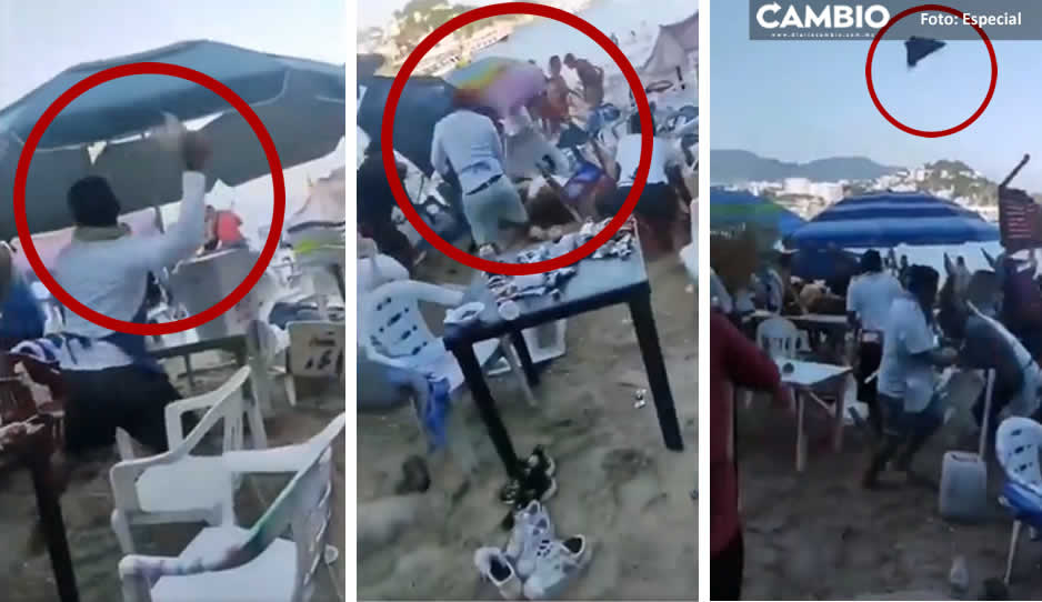 VIDEO: ¡Hay tiro! Turistas se niegan a pagar la cuenta y golpean a meseros en Acapulco