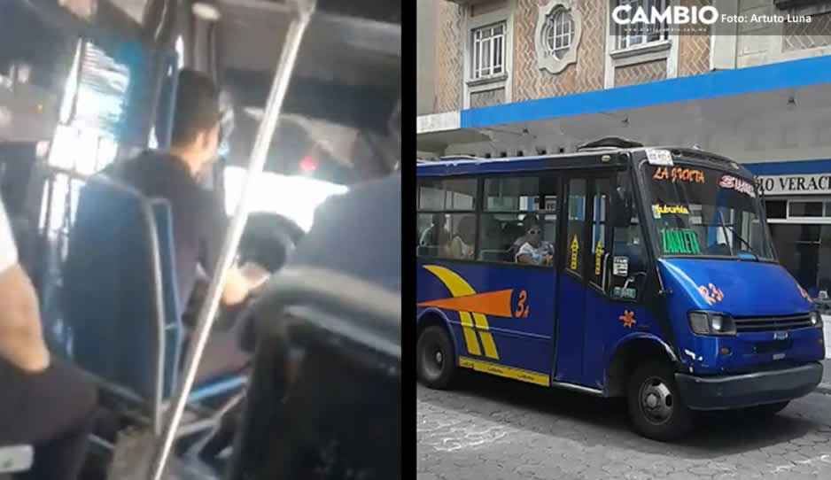 Por ir hablando por celular, chofer de ruta 3 casi tira a niñita (VIDEO)