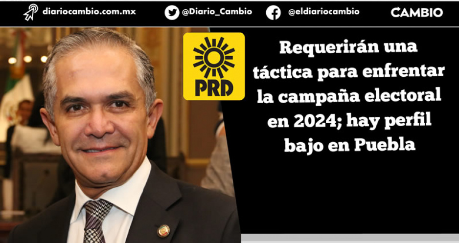 Hay que ser realistas y decir que el PRD tiene un porcentaje bajo en Puebla: Mancera