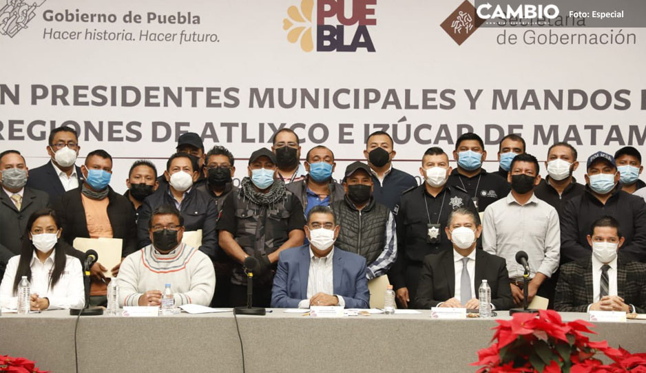 Gobernador de Puebla encabeza reunión de seguridad con alcaldes de la Mixteca