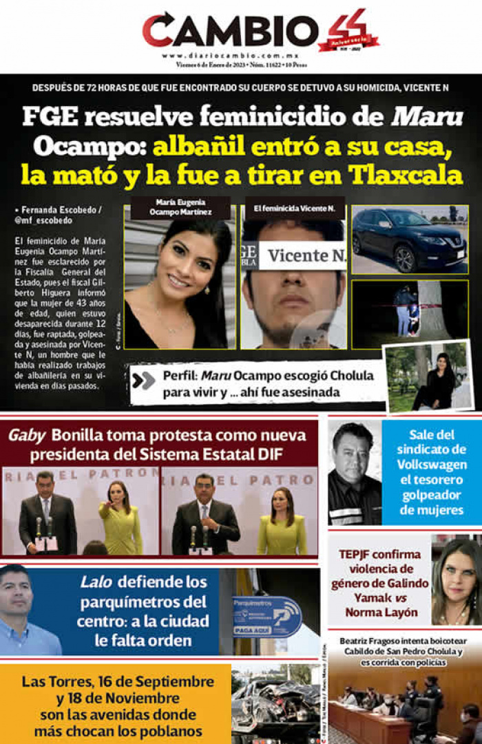 FGE resuelve feminicidio de Maru Ocampo: albañil entró a su casa, la mató y la fue a tirar en Tlaxcala
