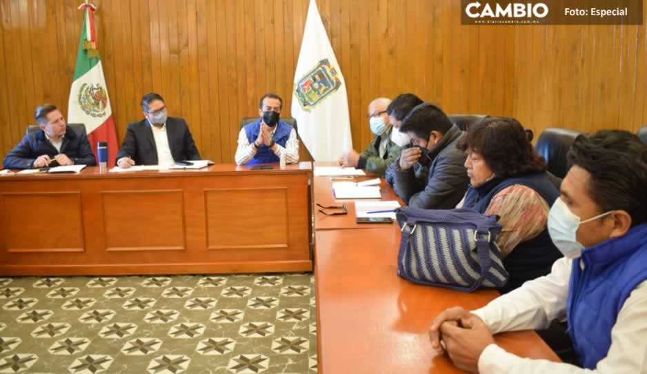 Gobierno de San Pedro Cholula se reúne con Antorcha Campesina tras petición de obras públicas