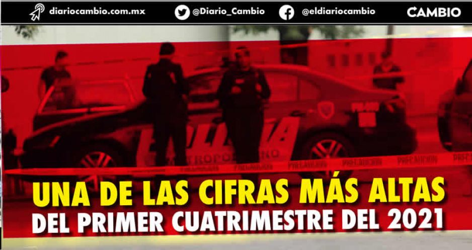 Fueron 80 asesinatos violentos durante abril en Puebla; 11 fueron feminicidios