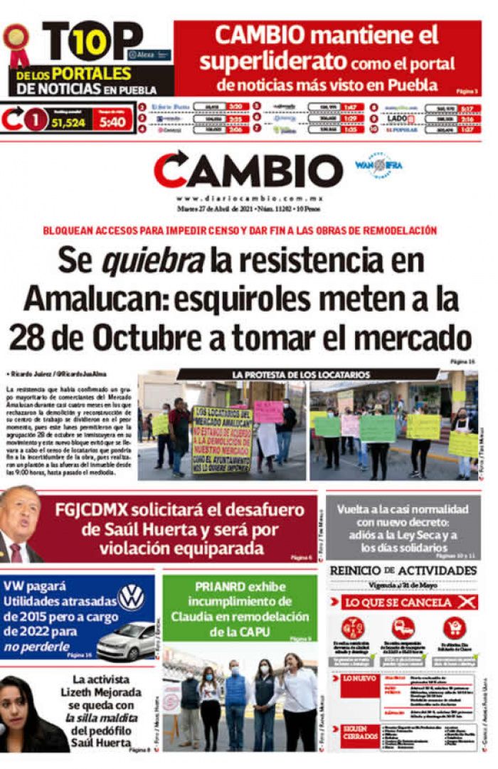 Se quiebra la resistencia en Amalucan: esquiroles meten a la 28 de Octubre a tomar el mercado