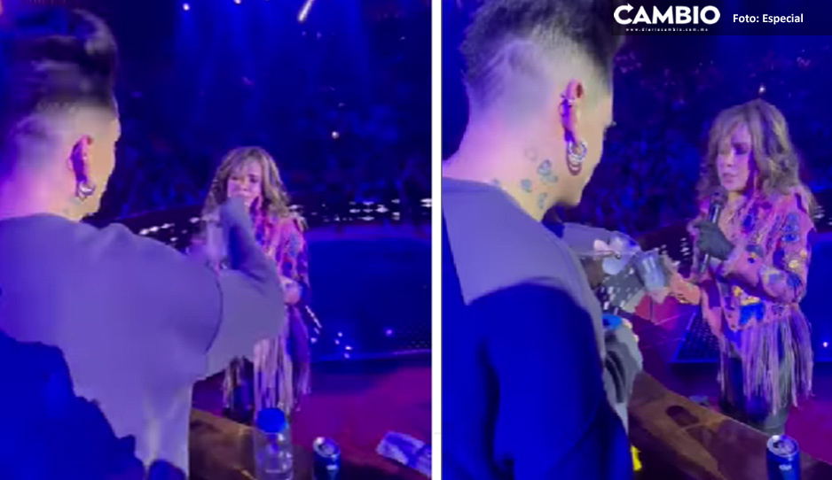 “Ya puedo morir en paz”: Kunno brinda con Gloria Trevi en pleno concierto (VIDEO)