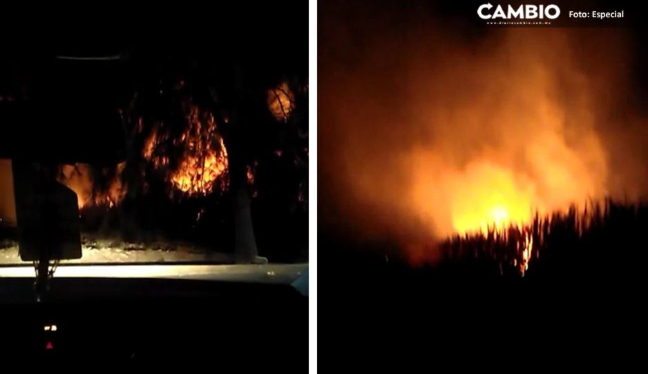 ¡Impresionante! Quema de la caña de azúcar en la Mixteca causa asombro (VIDEO)