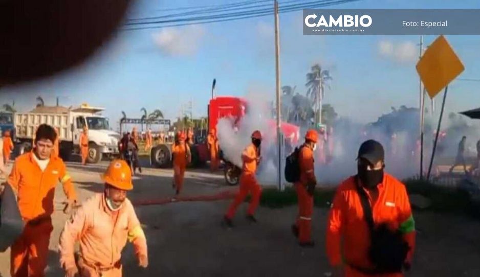 Trabajadores de Dos Bocas reportan ataque durante paro, hay 3 lesionados (VIDEO)
