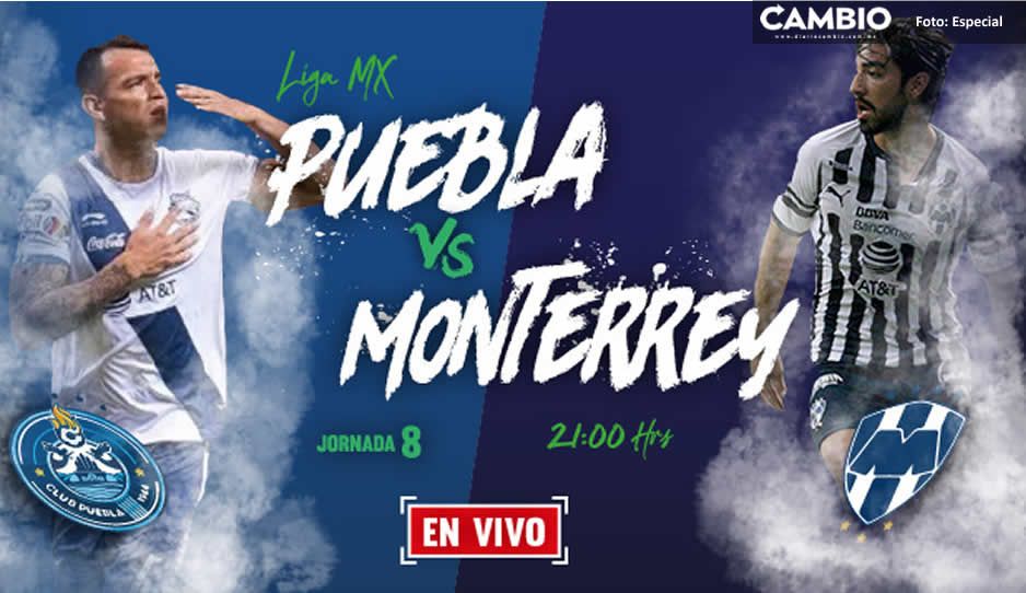Puebla vs Monterrey van empatados durante el medio tiempo