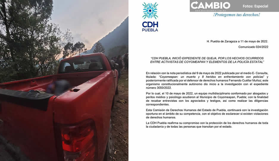 CDH Puebla abre investigación por balacera entre policías y pobladores de Coyomeapan
