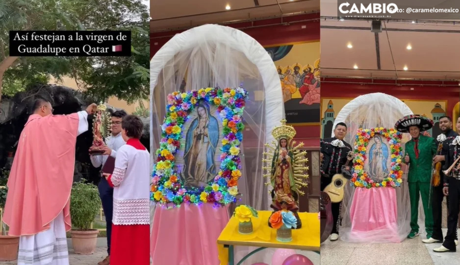 Así celebraron mexicanos a la Virgen de Guadalupe desde Qatar (VIDEO)