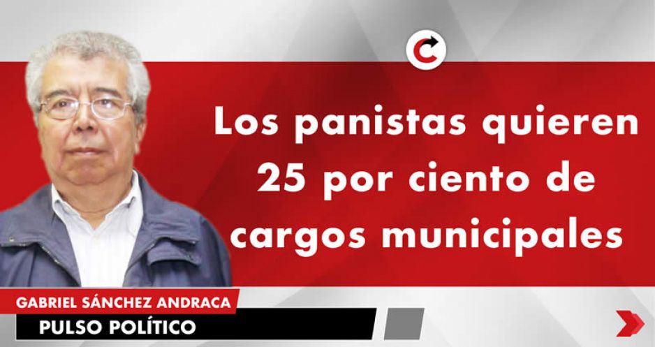 Los panistas quieren 25 por ciento de cargos municipales