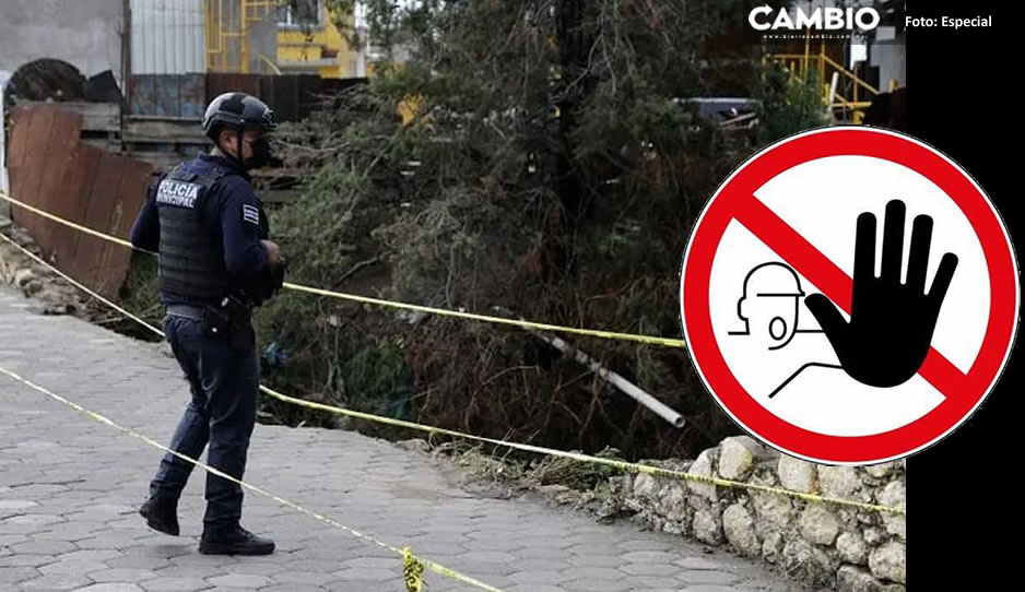 Restringen paso peatonal-vehicular en puente entre Xonacatepec y San Miguel Espejo por desgajamiento