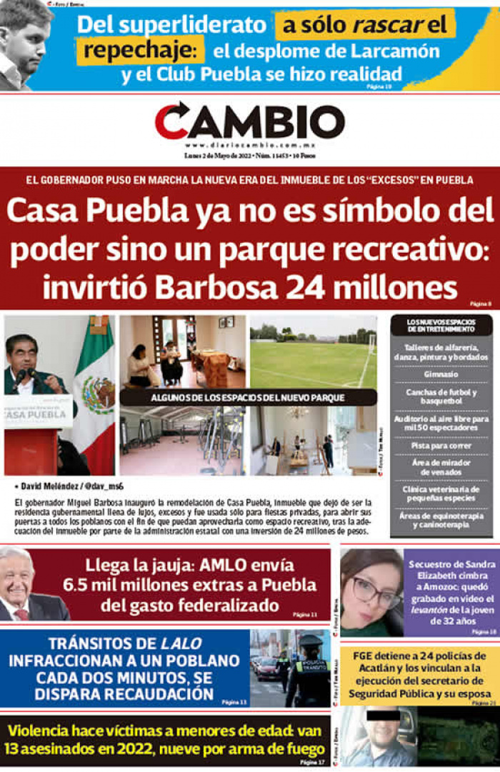 Casa Puebla ya no es símbolo del poder sino un parque recreativo: invirtió Barbosa 24 millones