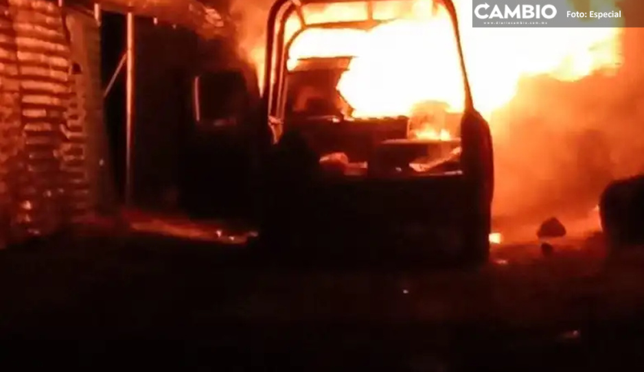 Militares y huachicoleros se enfrentan en Hidalgo, dejan un herido y vehículo incendiado