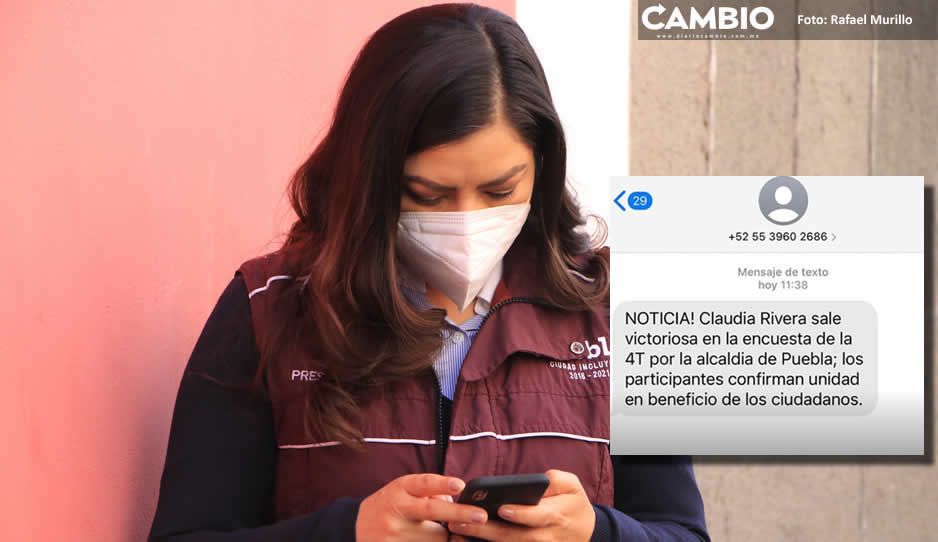 Claudia envía mensajes a celulares y engaña al decir que ganó encuesta interna de Morena