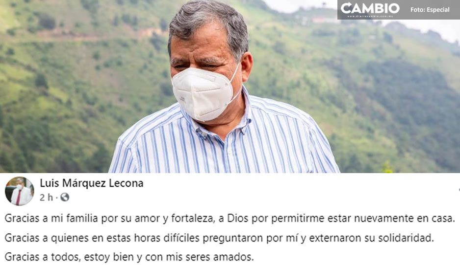 Estoy sano y con mi familia: edil de Zacatlán sobrevive a secuestro y da gracias a Dios