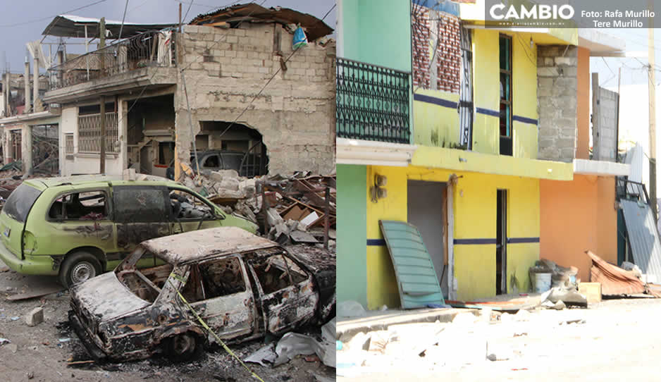 Suman 255 casas dañadas por la explosión en Xochimehuacan, 64 están colapsadas