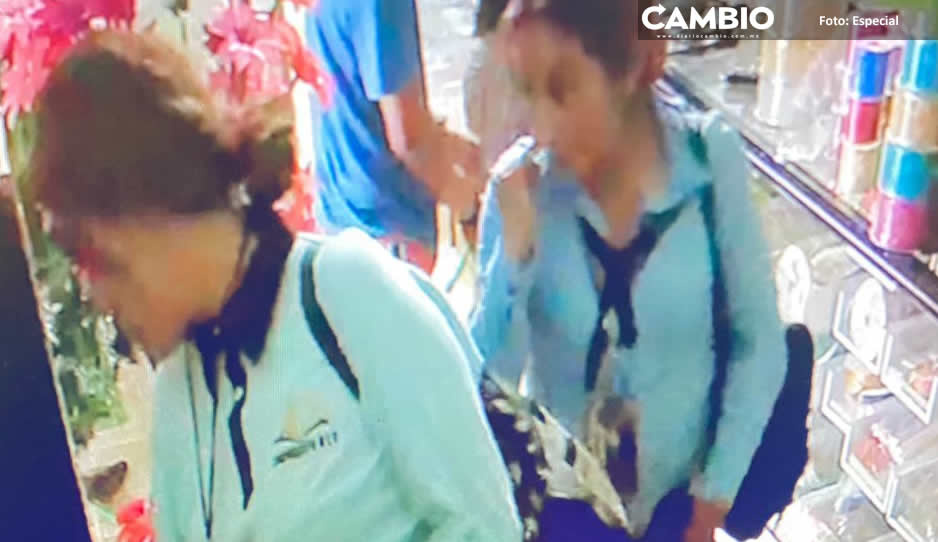 Se hacen pasar por vendedoras y roban celular en papelería de Huaquechula (VIDEO)