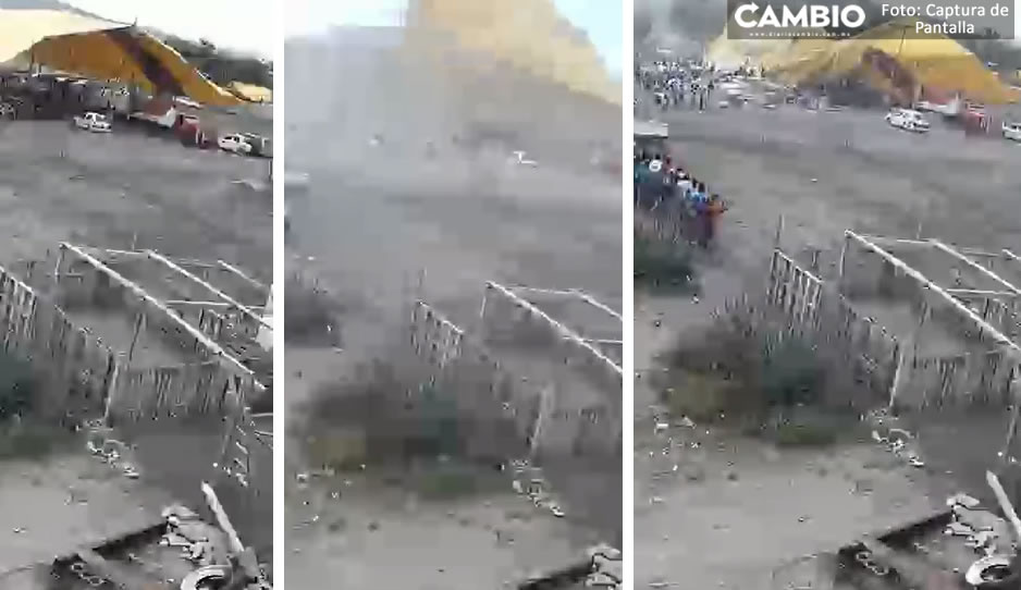VIDEO: Se desploma lona en Tehuacán; hay más de 10 lesionados