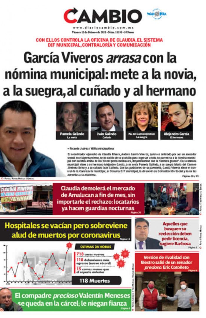 García Viveros arrasa con la nómina municipal: mete a la novia, a la suegra, al cuñado y al hermano