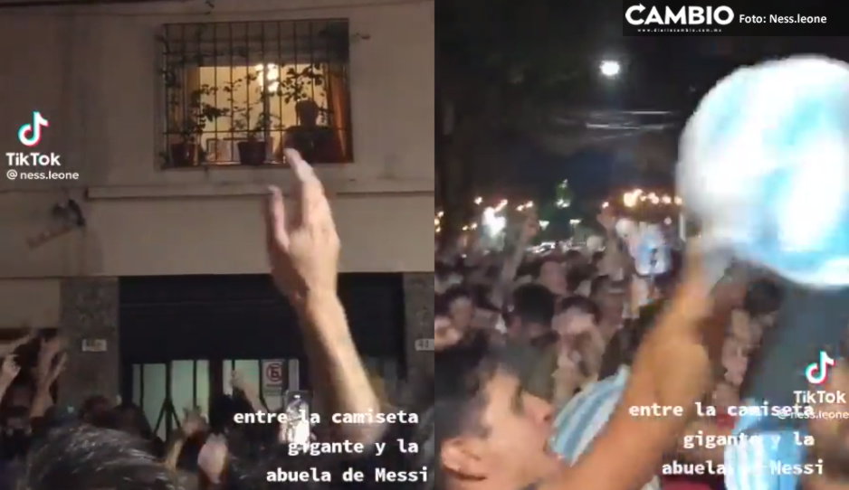 Fans de Messi le llevan serenata a su abuelita, quien le inculcó el gusto por el futbol (VIDEO)