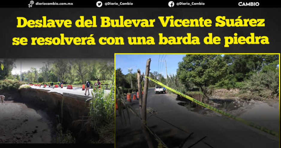 Cinco avenidas de la capital quedaron dañadas por lluvias; Bulevar Vicente Suárez se deslavó (VIDEO)
