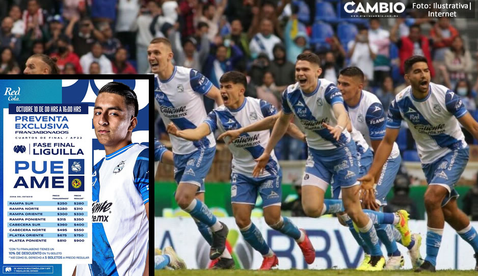 Salen a la venta boletos del Puebla vs América para Franjabonados