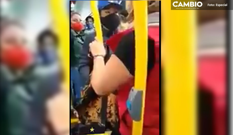 VIDEO: “Lady Perro” protagoniza acalorada discusión en Metrobus de la CDMX