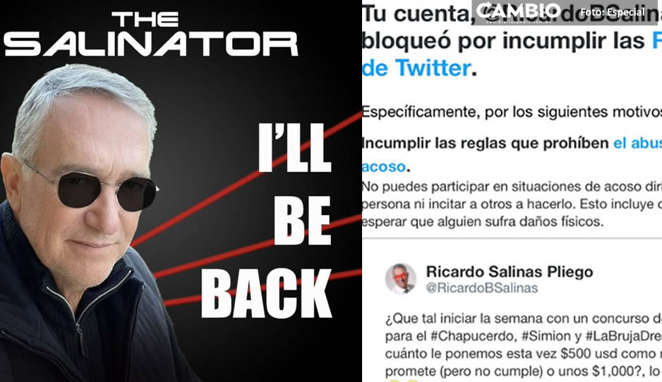I&#039;ll be back, así festejó Salinas Pliego su regreso a Twitter: unos bots llorones me querían fuera