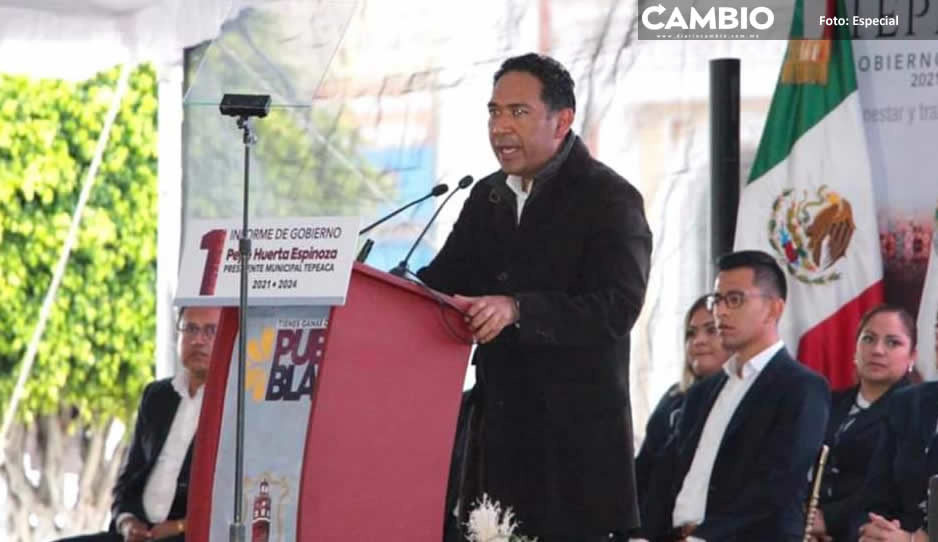 Pepe Huerta rinde su primer informe de gobierno al frente de Tepeaca