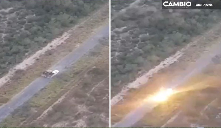 Dron capta enfrentamiento entre organizaciones criminales en Tamaulipas (VIDEO)