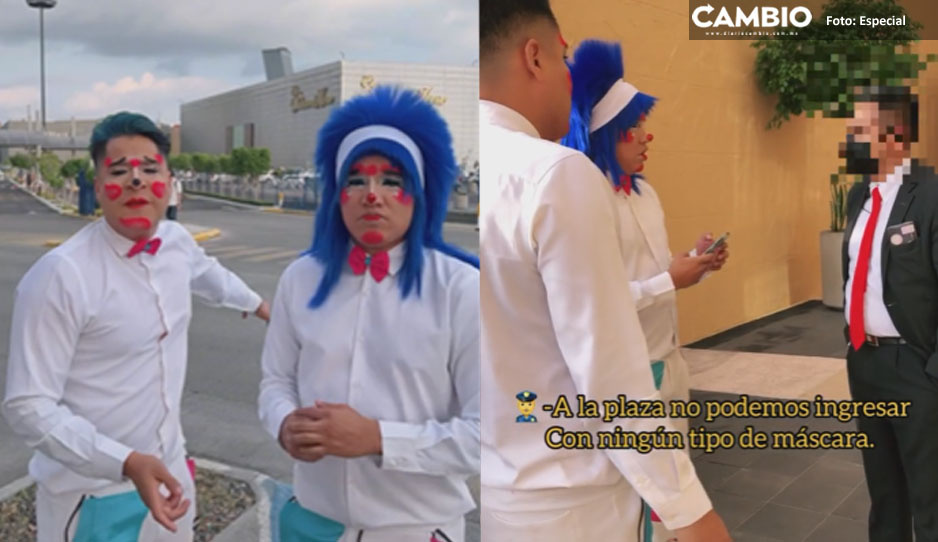 ¡No los dejaron pasar! Discriminan a los payasos Chilin y Pikin en Angelópolis (VIDEO)