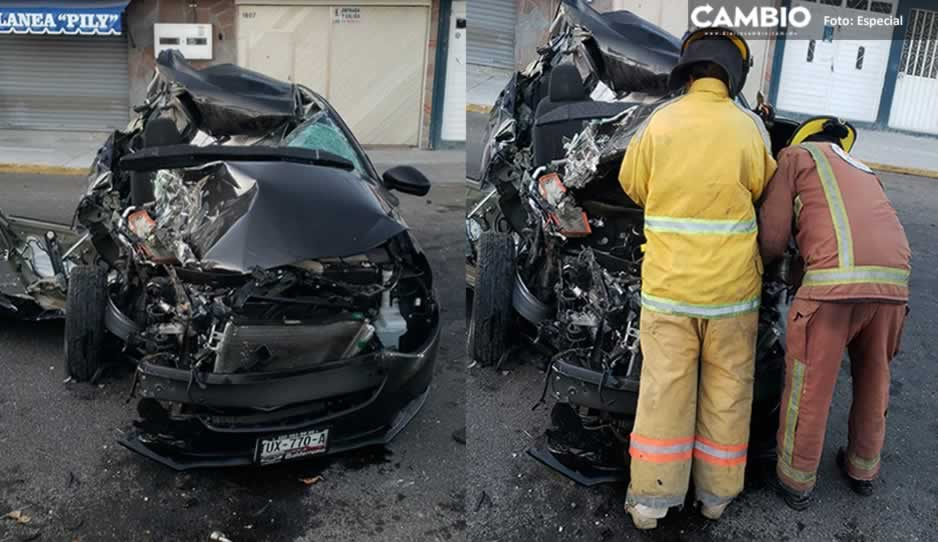 Joven borracho choca contra ruta 50 y destroza auto en San Manuel