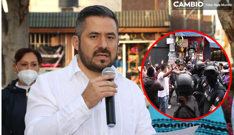 Adán Domínguez minimiza choque entre policías y ambulantes en el Centro &#039;fue un grupo pequeño de personas&#039; (VIDEO)