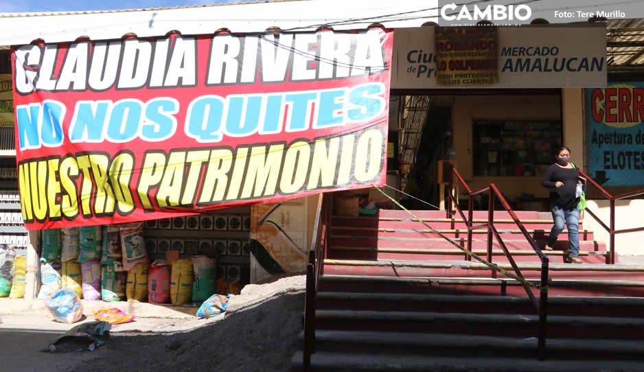 Al estilo de Moreno Valle, Claudia quiere imponer obra del Mercado de Amalucan (VIDEO)