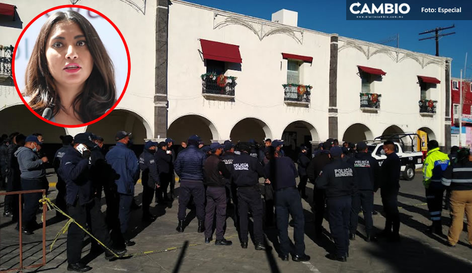 Angélica Alvarado no paga aguinaldos y policías de Huejotzingo hacen paro indefinido