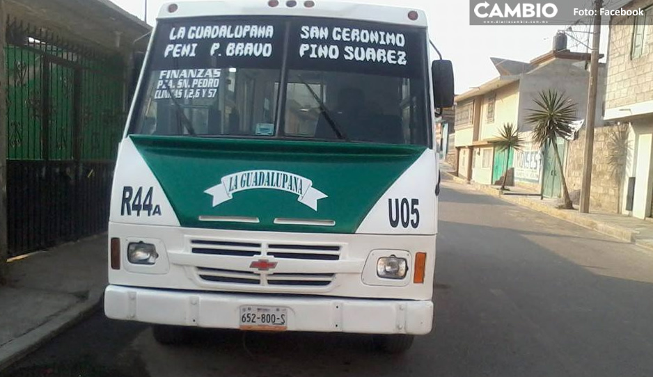 Poblano es herido en el cuello por una bala perdida mientras viajaba a bordo de una ruta 44A en San Jerónimo Caleras