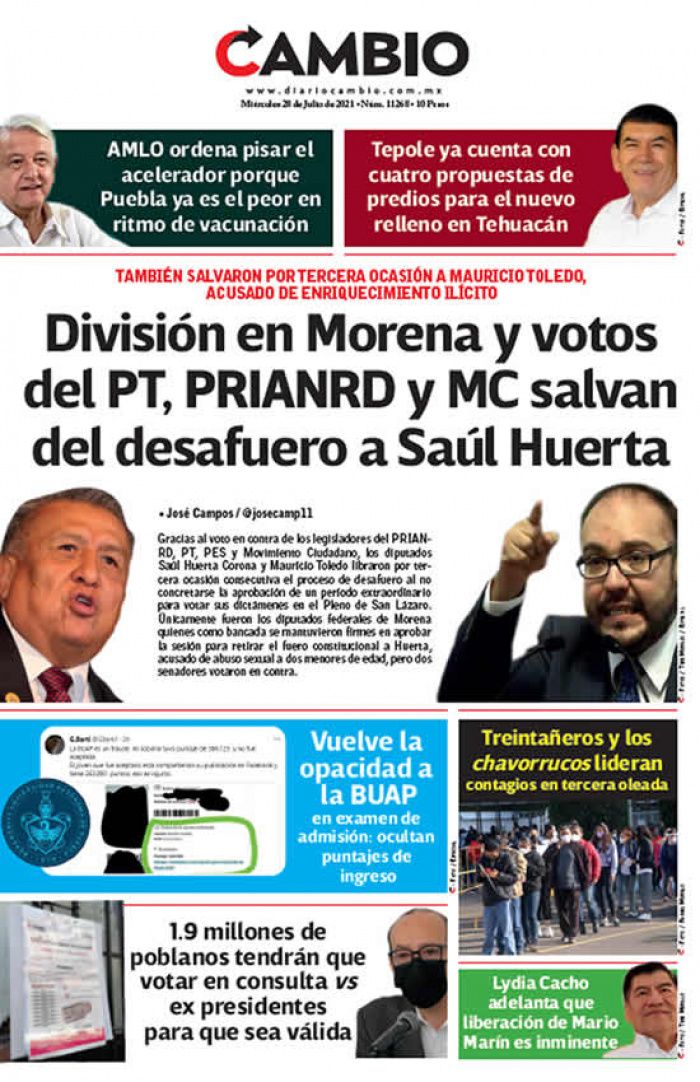 División en Morena y votos del PT, PRIANRD y MC salvan del desafuero a Saúl Huerta