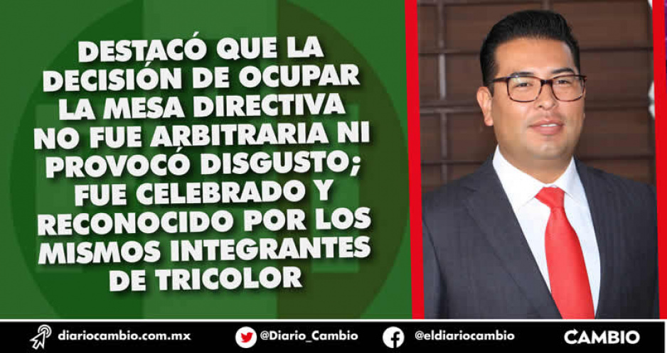 Camarillo presume apoyo de su bancada para presidir Mesa Directiva del Congreso local