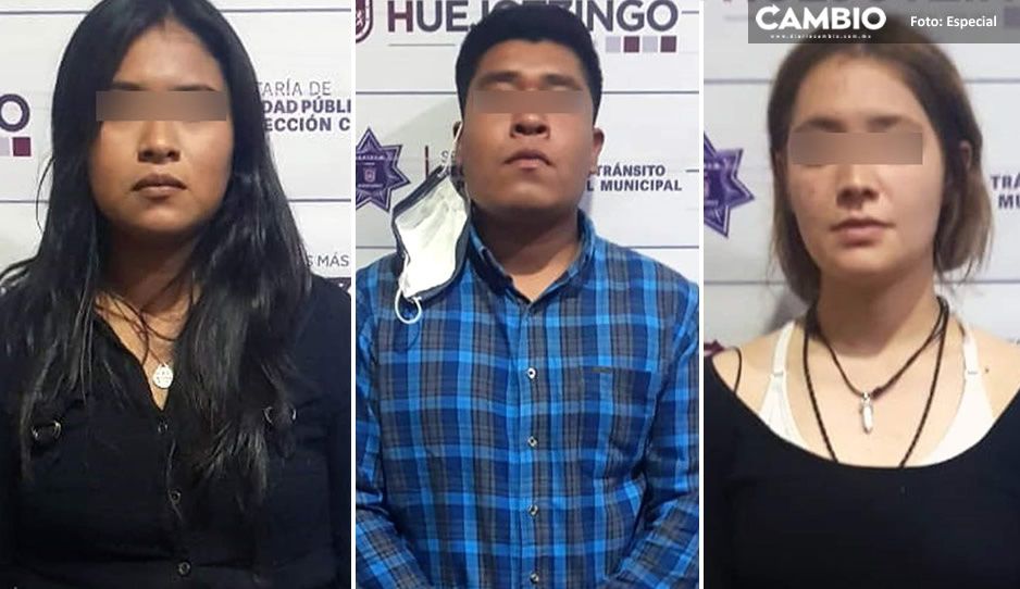 ¡Con las manos en la masa! Detienen a tres ladrones de casa habitación en Huejotzingo