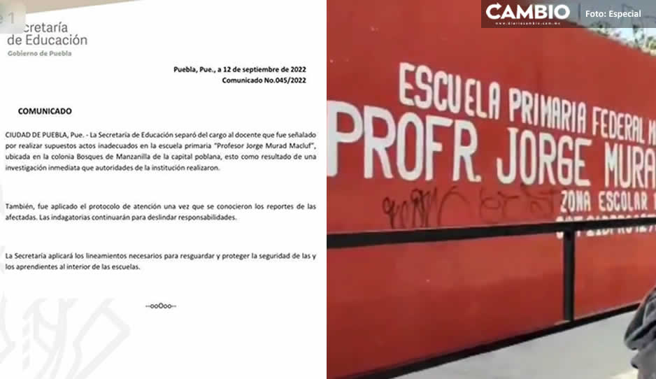 SEP corre al profe acosador de la primaria Jorge Murad en Bosques de Manzanilla