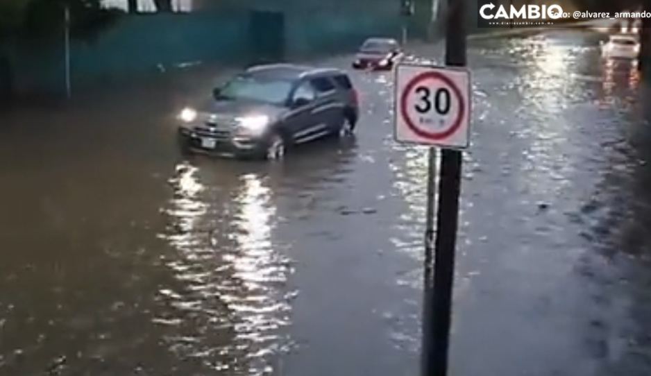 Otra noche de inundaciones en Puebla: en Camino Real y Zavaleta se formaron lagos (VIDEOS)