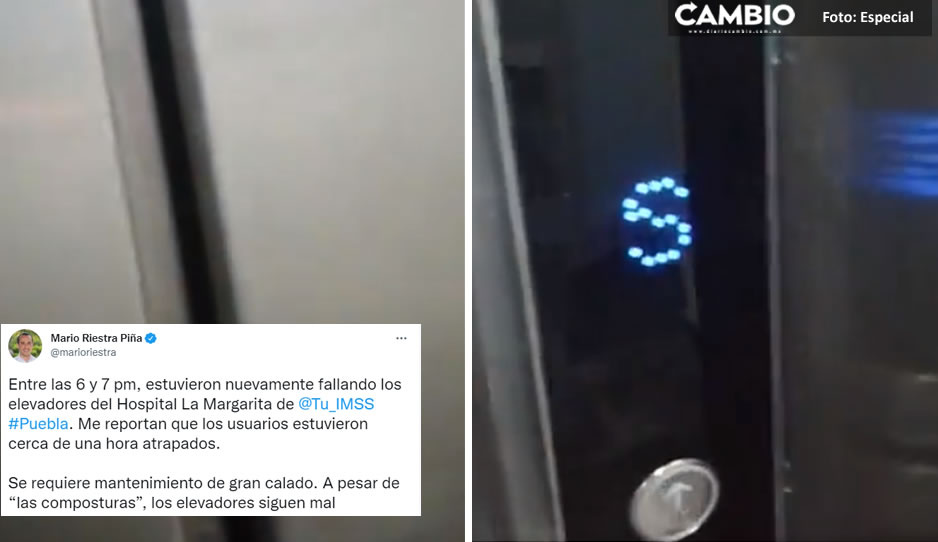 ¿Otra vez? Personas se quedan atrapadas por elevador descompuesto en IMSS La Margarita (VIDEO)