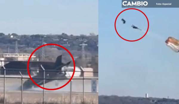 VIDEO: Piloto sale disparado de avión tras perder el control