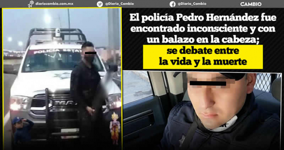 Disparan en la cabeza a un policía estatal y lo tiran en Amozoc; se sospecha de su compañero